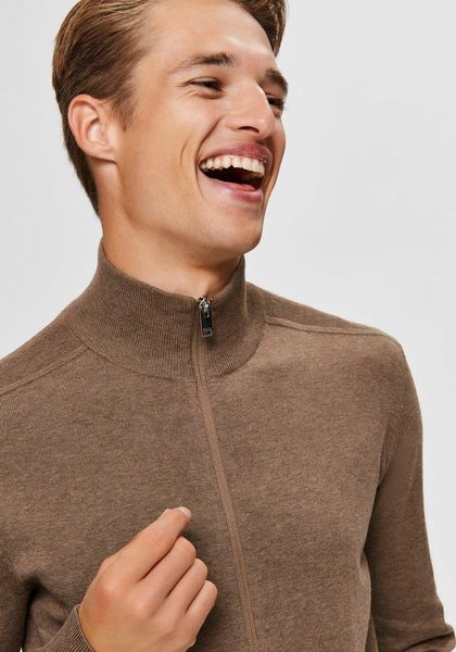Selected Strickjacke SLHBERG FULL ZIP CARDIGAN günstig online kaufen