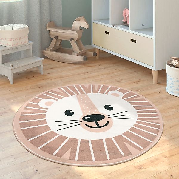 Paco Home Kinderteppich »Chicos 556«, rund, 2 mm Höhe, Flachgewebe, Motiv L günstig online kaufen