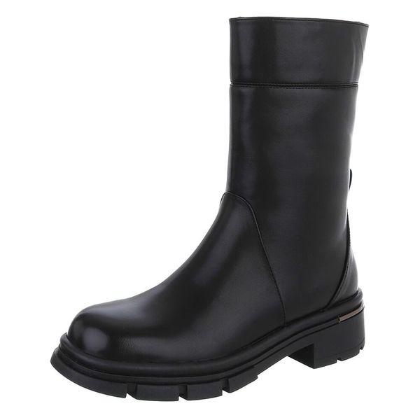 Ital-Design Moderne Damen-Stiefel mit mittelhohem Schaft günstig online kaufen