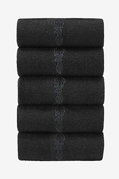 Next Kurzsocken 5er-Pack Socken mit Hirsch-Stickerei günstig online kaufen