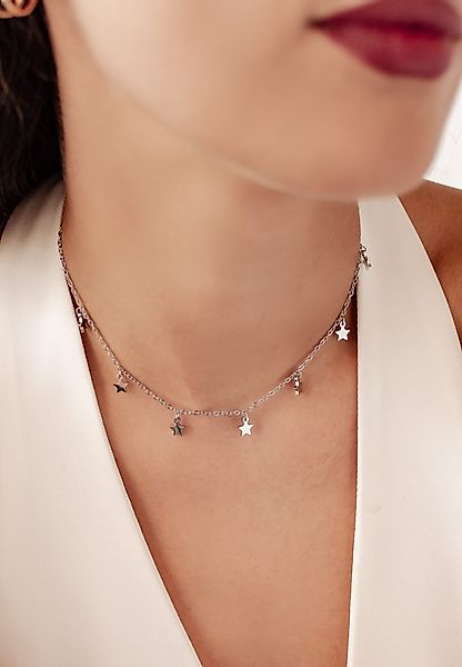 Hey Happiness Edelstahlkette Choker Sterne, Edelstahl günstig online kaufen
