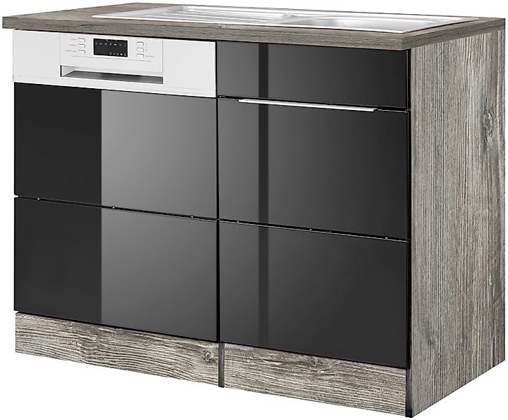 KOCHSTATION Spülenschrank "KS-Brindisi", 110 cm breit, inkl. Möbeltür für G günstig online kaufen