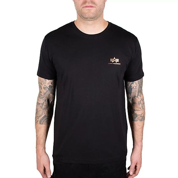 Alpha Industries Basic Small Logo Foil Print Kurzärmeliges T-shirt M Black günstig online kaufen