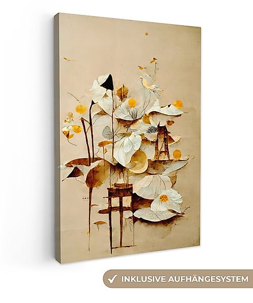 OneMillionCanvasses® Leinwandbild Blumen - Weiß - günstig online kaufen
