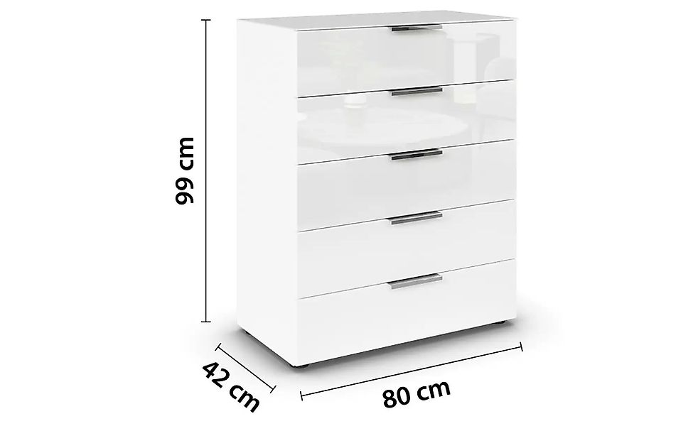 Kommode  Flipp ¦ weiß ¦ Maße (cm): B: 80 H: 99 Kommoden & Sideboards > Komm günstig online kaufen