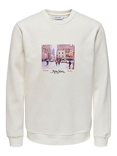ONLY & SONS Sweatshirt mit Print Rundhals langarmig lässig ONSROBERT REG PH günstig online kaufen