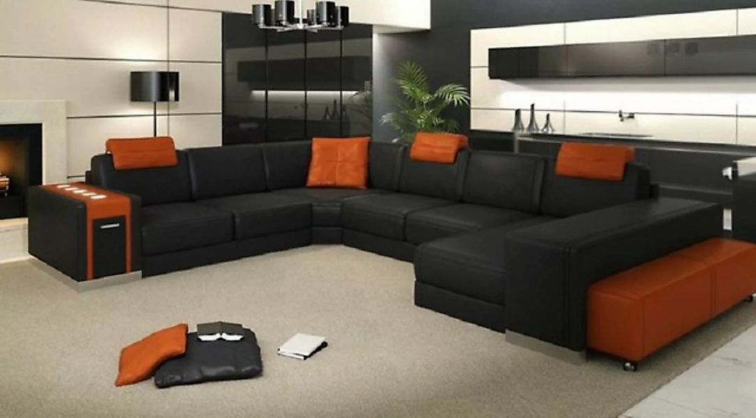 JVmoebel Ecksofa, Design Ecksofa Sofa Wohnlandschaft U Form Polster Couch L günstig online kaufen