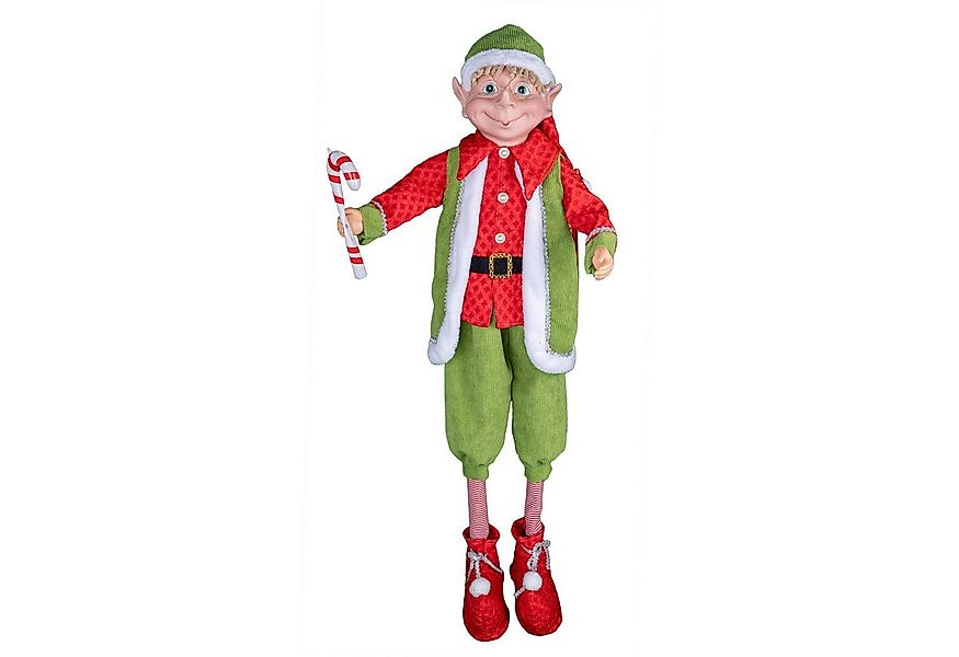 Funny Fashion Dekoobjekt Dekofigur 'Weihnachtself' mit Bewegung 110 cm günstig online kaufen