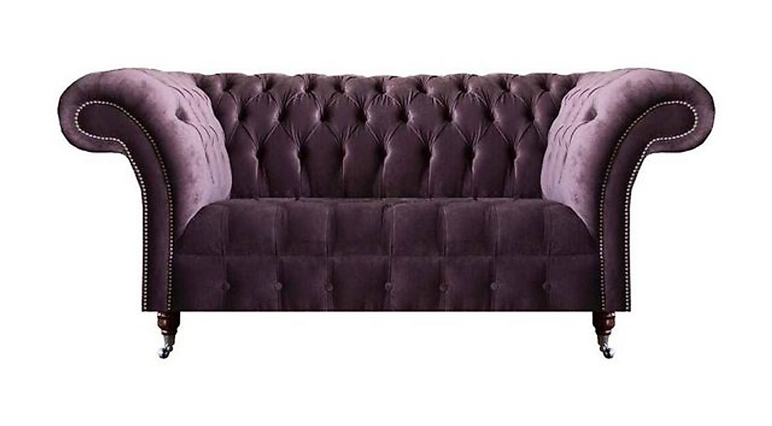 Xlmoebel Chesterfield-Sofa Elegante lila Chesterfield Drei-Sitzer Wohnzimme günstig online kaufen