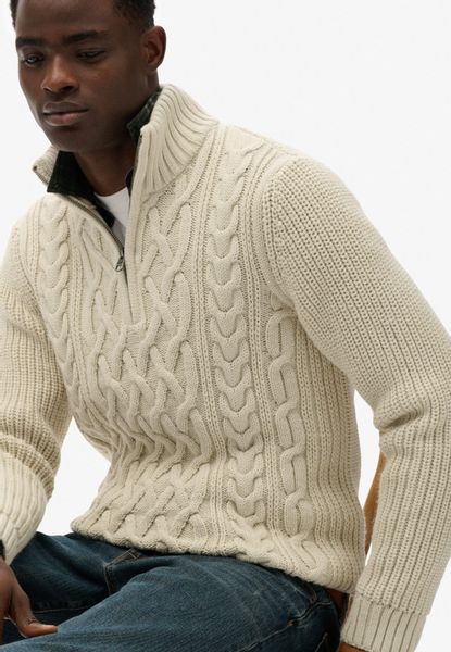 Superdry Strickpullover JACOB CABLE KNIT HALF günstig online kaufen