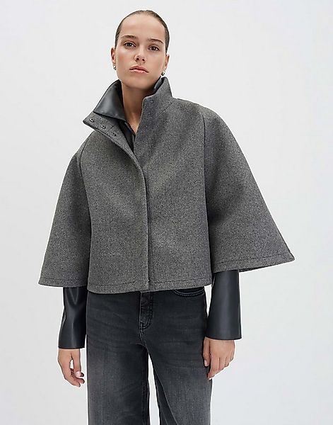 someday Cape BOVIRA in Mélangeoptik one size, Stehkragen, weicher Griff günstig online kaufen