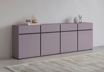 INOSIGN Sideboard "Cross,Breite 225 cm, moderne grifflose Kommode,4 Türen/4 günstig online kaufen