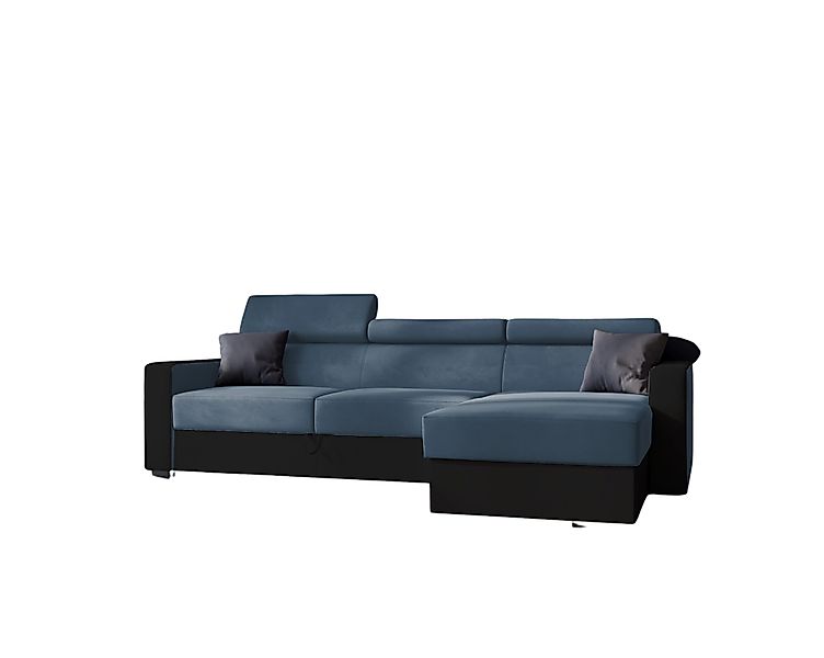 Goldstoff Ecksofa mit Schlaffunktion & Bettkasten günstig online kaufen