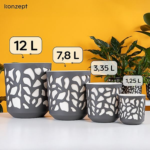KONZEPT Blumentopf großer Übertopf aus Kunststoff günstig online kaufen