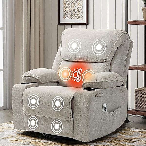 BRTHORY Massagesessel Relaxsessel mit Massagefunktion, Fernsehsessel, günstig online kaufen