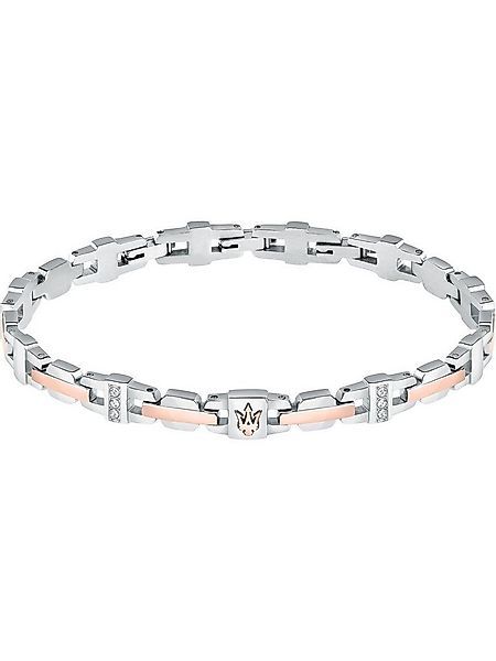MASERATI Edelstahlarmband Maserati Herren-Armband Edelstahl Kristall günstig online kaufen