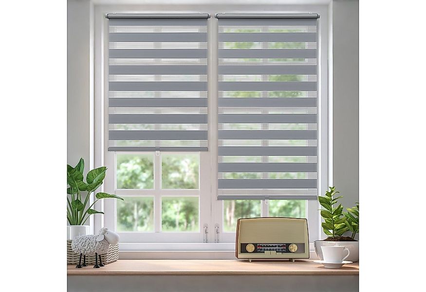 Doppelrollo Doppelrollo Duo Rollo Schnurlos Klemmfix ohne Bohren Rollo Falt günstig online kaufen