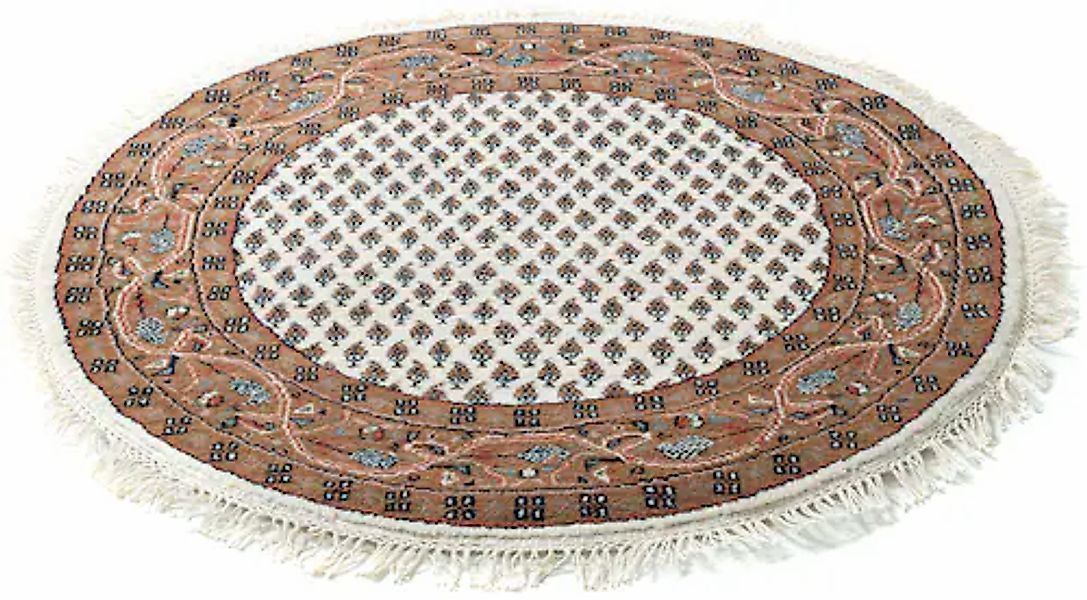 my home Orientteppich »Levin«, rund, 12 mm Höhe, handgeknüpft, mit Fransen, günstig online kaufen