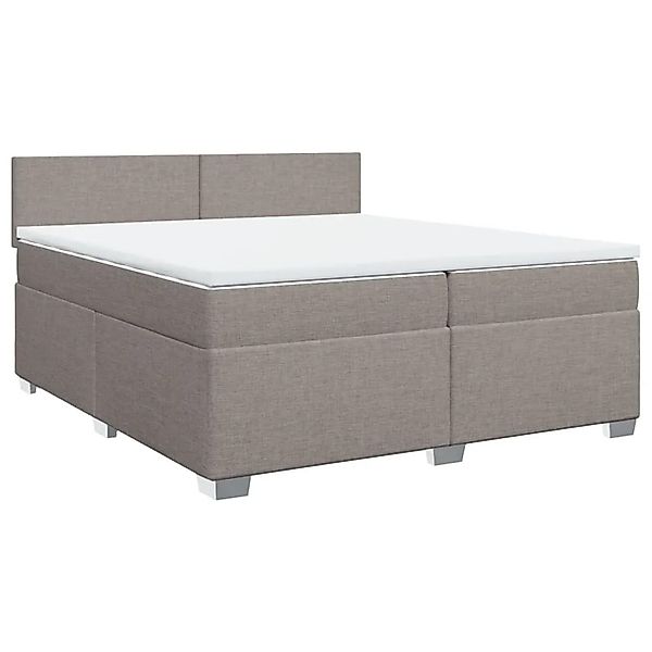 vidaXL Boxspringbett mit Matratze Taupe 200x200 cm Stoff 3288292 günstig online kaufen
