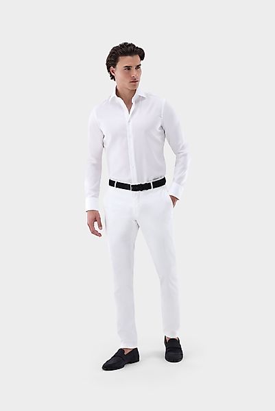 Bügelfreies Businesshemd aus Natté-Gewebe Slim Fit günstig online kaufen