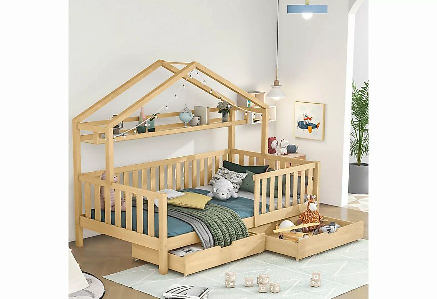 NMonet Kinderbett Einzelbett 90x200cm (Geeignet für Jungen und Mädchen), Ha günstig online kaufen