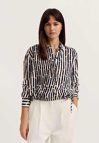 bugatti Langarmbluse mit grafischem Print aus Viskose günstig online kaufen