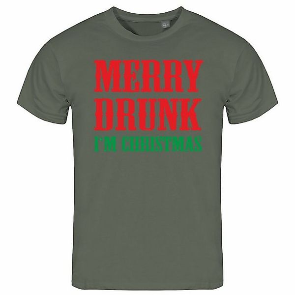 deinshirt Print-Shirt Herren T-Shirt Merry drunk im Christmas Funshirt mit günstig online kaufen