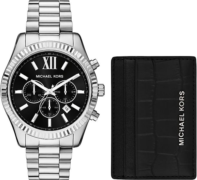 MICHAEL KORS Chronograph LEXINGTON MK1091SET, (Set, 2-tlg., mit Kartenmäppc günstig online kaufen