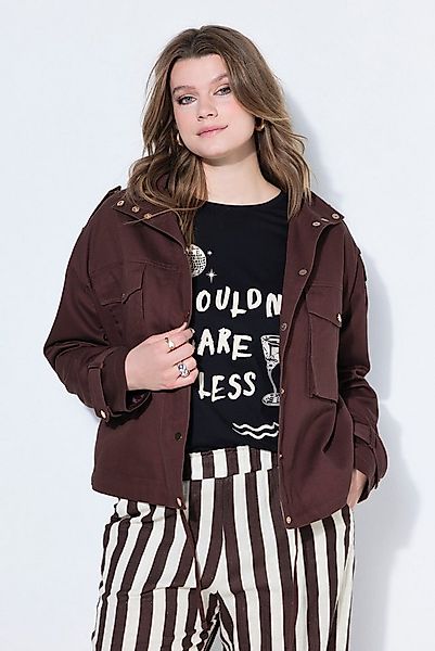 Studio Untold Sommerjacke Utility-Jacke oversized große Taschen Stehkragen günstig online kaufen
