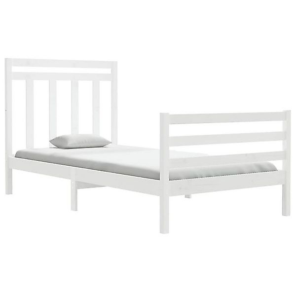 vidaXL Bett Massivholzbett Weiß 100x200 cm günstig online kaufen
