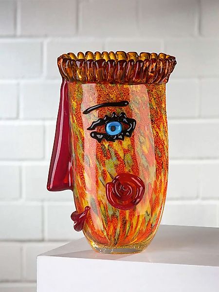 Casablanca by Gilde Tischvase "Punky", (1 St.), dekorative Vase aus Glas, B günstig online kaufen