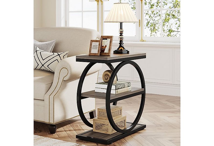 Tribesigns Beistelltisch 3-Tier Beistelltisch Schmaler Holz, Couchtisch mit günstig online kaufen