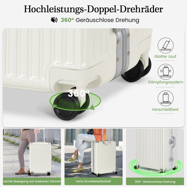 Coolhut Handgepäck-Trolley Reisekoffer Hartschalen-Koffer Alu-Rahmen mit günstig online kaufen