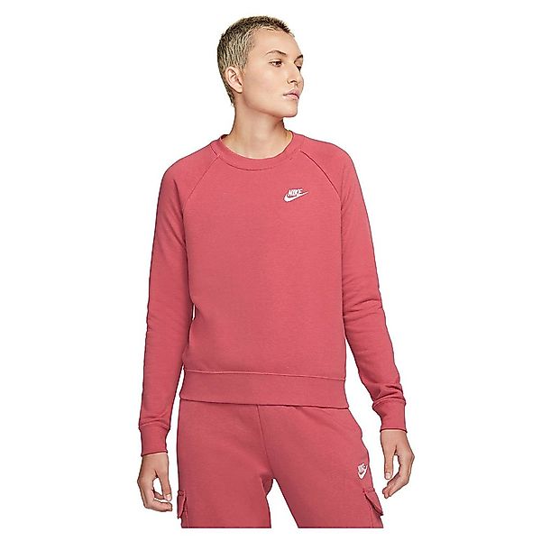 Nike Sportswear Essential Fleece Crew Langarm-t-shirt M Archaeo Pink / Whit günstig online kaufen