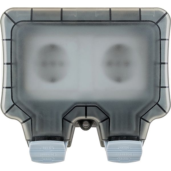 Schwaiger Steckdose AP Kasten IP66 Hell Grau 1 Stück günstig online kaufen