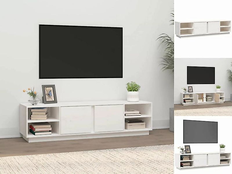vidaXL TV-Schrank TV-Schrank Weiß 156x40x40 cm Massivholz Kiefer Lowboard F günstig online kaufen