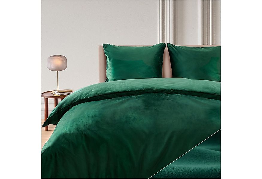 Blumtal Bettwäsche Cashmere-Touch Plüsch, warme Winterbettwäsche + Kopfkiss günstig online kaufen