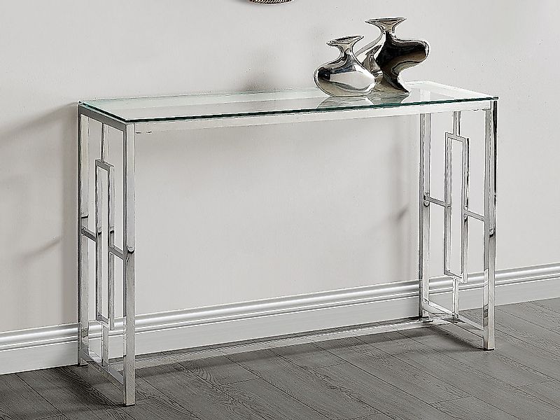 Wandkonsole - Glas & Stahl - Chromfarben - CLOTILDE  von Pascal MORABITO günstig online kaufen