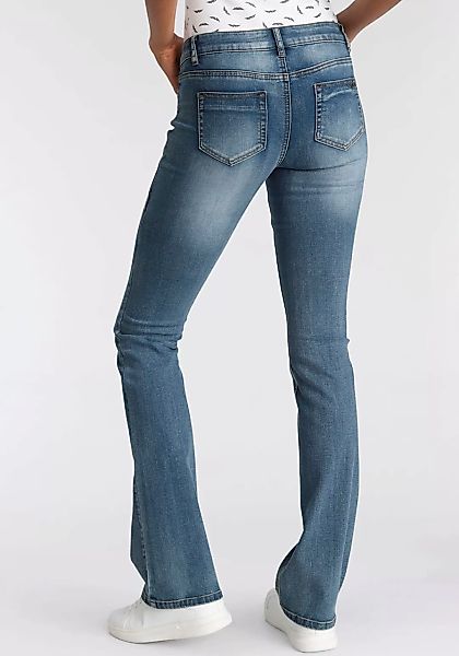 Arizona Bootcut-Jeans "mit Keileinsätzen", ausgestellte Beinform, niedrige günstig online kaufen