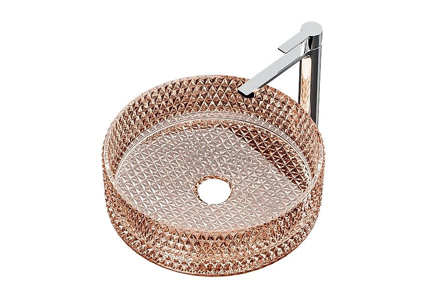 EMKE Aufsatzwaschbecken Ovales Aufsatzwaschbecken gehärtetes Glas transpare günstig online kaufen