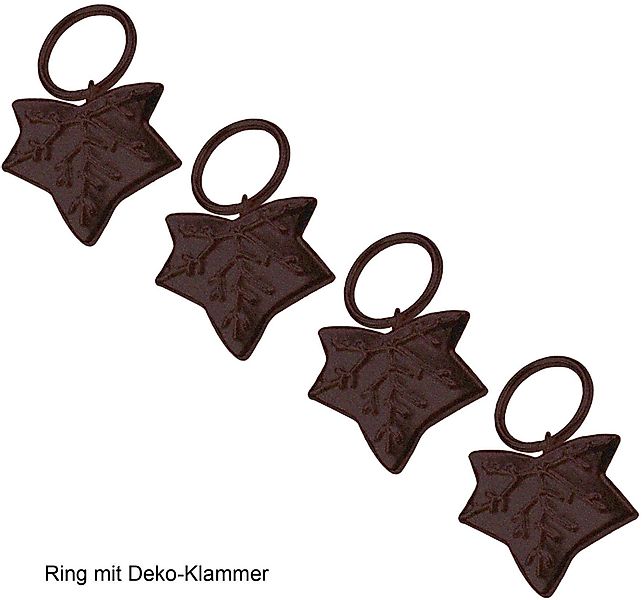 Liedeco Gardinenring Blatt, Gardinenstangen, (Packung, 4-St., günstig online kaufen