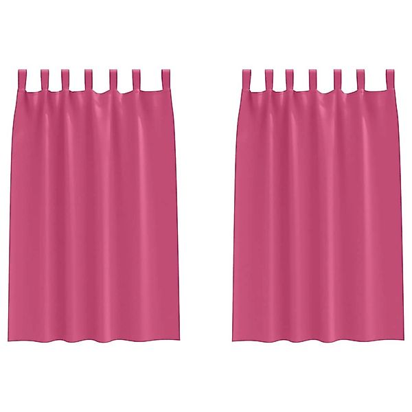 vidaXL Verdunkelungs-Vorhänge mit Ringen Helles Pink Polyester 4107624 günstig online kaufen