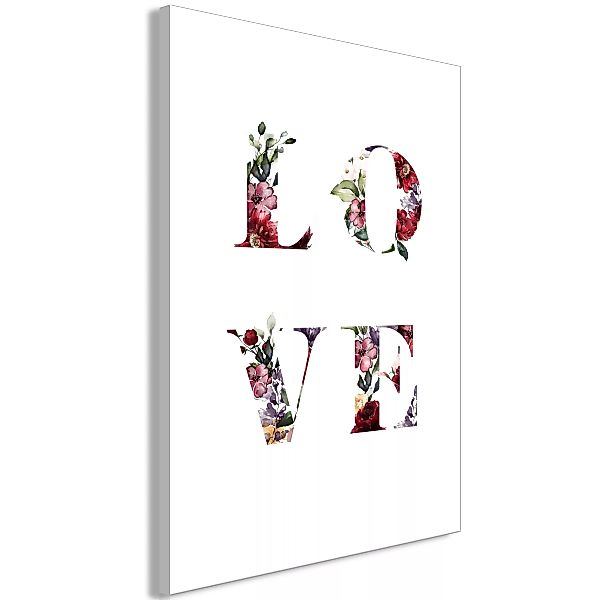 Wandbild - Love in Flowers (1 Part) Vertical günstig online kaufen