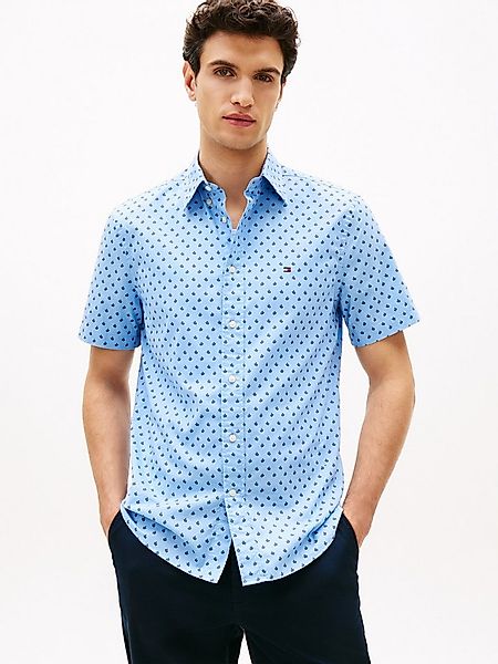 Tommy Hilfiger Kurzarmhemd FLEX POPLIN PRINT Regular Fit günstig online kaufen