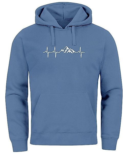 Neverless Hoodie Hoodie Herren Print Wandern Berge Herzschlag Outdoor Aufdr günstig online kaufen