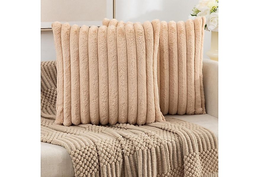 OKWISH Kissenbezüge 2er Set Flauschig Plüsch Deko Dekokissen Sofakissen Zie günstig online kaufen