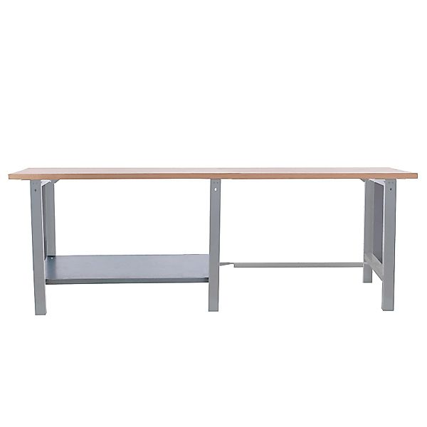 PROREGAL Werkbank BUFFALO WOOD HxBxT 86,5x260x75cm Traglast 1000kg Grau günstig online kaufen