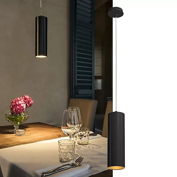 LED Pendelleuchte Anela, 3000K, schwarz günstig online kaufen
