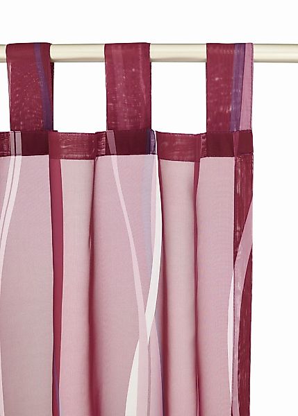 my home Gardine »Dimona«, (2 St.), 2er-Set, Voile, Polyester, Wellen günstig online kaufen