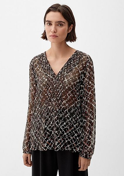 s.Oliver Langarmbluse Bluse Chiffonbluse aus Viskose günstig online kaufen
